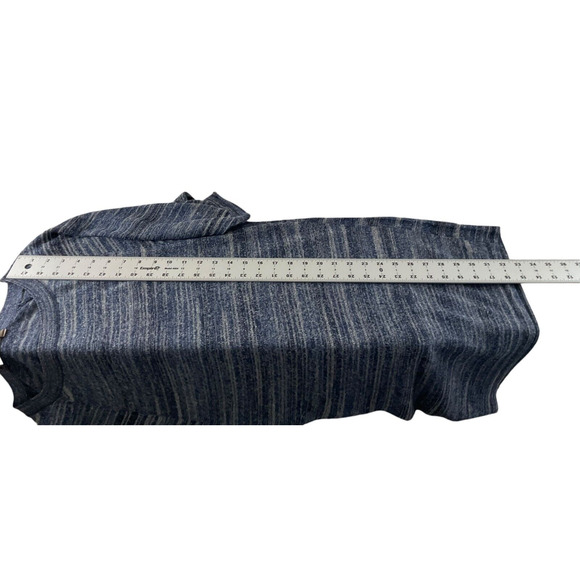 BCBGMAXAZRIA Women's Small Blue White Blouse Striped Knit Batwing - Picture 6 of 10